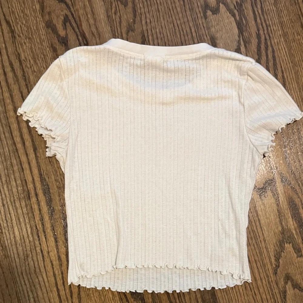 WeWoreWhat - women’s Cream Ribbed pointelle - Sleepwear Set M - Picture 6 of 8